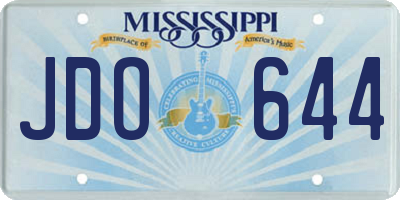 MS license plate JDO644