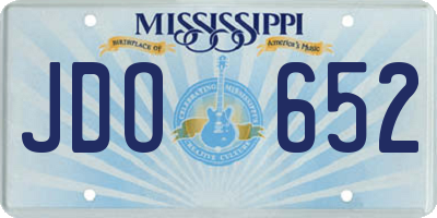 MS license plate JDO652