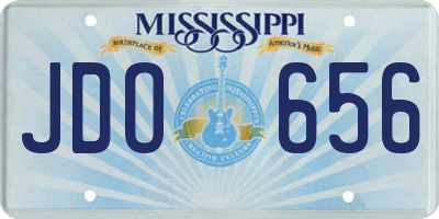 MS license plate JDO656