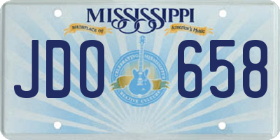 MS license plate JDO658