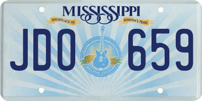 MS license plate JDO659