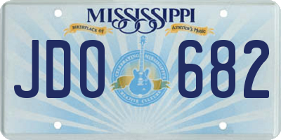 MS license plate JDO682