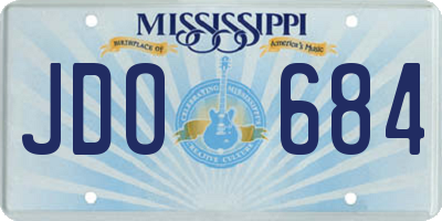 MS license plate JDO684