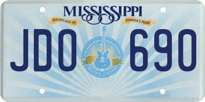 MS license plate JDO690