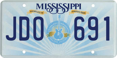 MS license plate JDO691