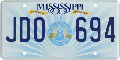 MS license plate JDO694