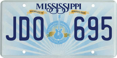 MS license plate JDO695