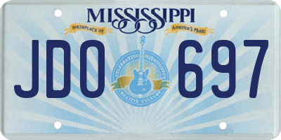 MS license plate JDO697