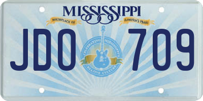 MS license plate JDO709