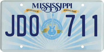 MS license plate JDO711