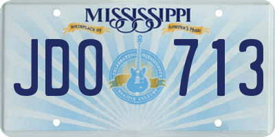 MS license plate JDO713