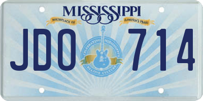 MS license plate JDO714