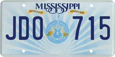 MS license plate JDO715