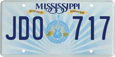 MS license plate JDO717
