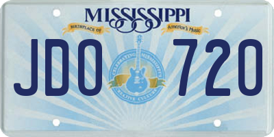 MS license plate JDO720