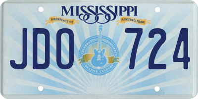 MS license plate JDO724