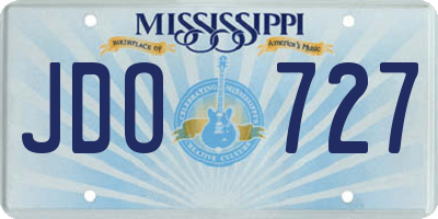 MS license plate JDO727