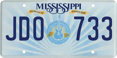 MS license plate JDO733