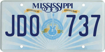 MS license plate JDO737