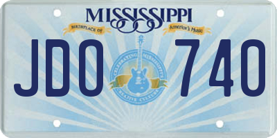 MS license plate JDO740