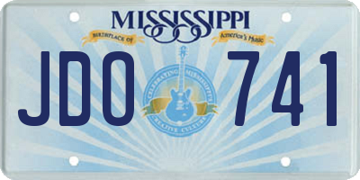 MS license plate JDO741