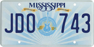 MS license plate JDO743