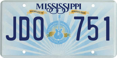 MS license plate JDO751