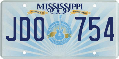MS license plate JDO754