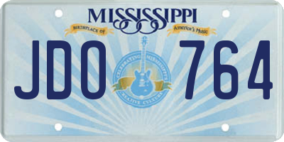 MS license plate JDO764