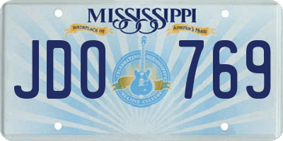 MS license plate JDO769