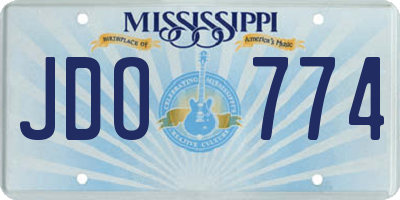 MS license plate JDO774
