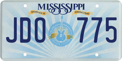 MS license plate JDO775