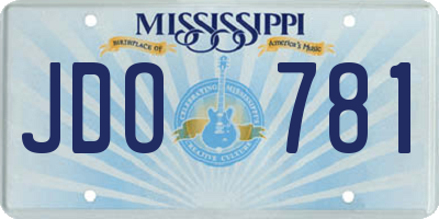 MS license plate JDO781