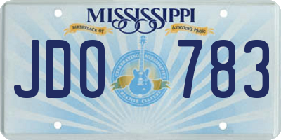 MS license plate JDO783