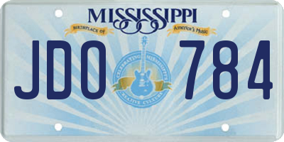 MS license plate JDO784