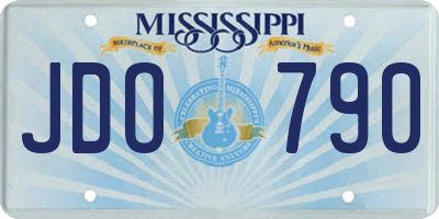 MS license plate JDO790