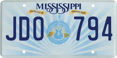 MS license plate JDO794