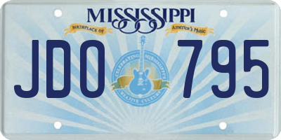 MS license plate JDO795