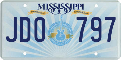 MS license plate JDO797