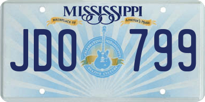MS license plate JDO799