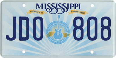 MS license plate JDO808