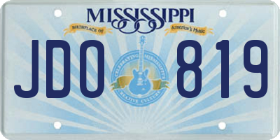 MS license plate JDO819