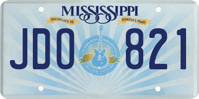 MS license plate JDO821