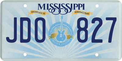 MS license plate JDO827