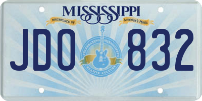 MS license plate JDO832