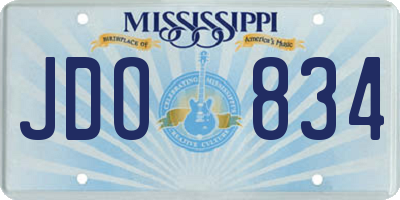 MS license plate JDO834