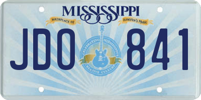 MS license plate JDO841