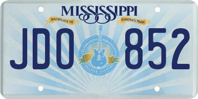 MS license plate JDO852