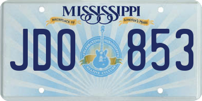 MS license plate JDO853