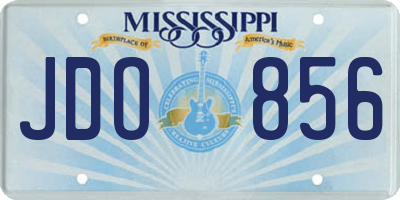 MS license plate JDO856